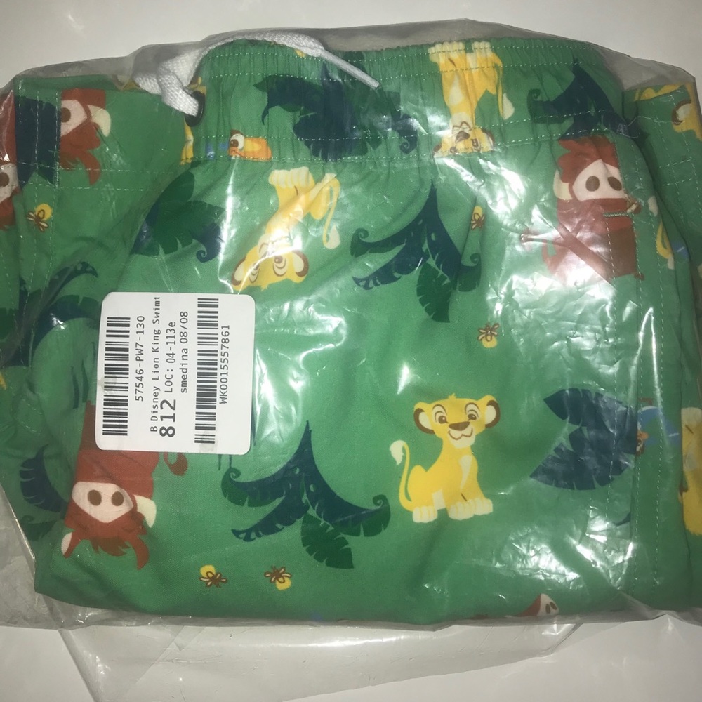 Hanna Andersson Lion King swim trunks size 8